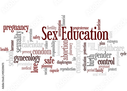 Sex Education, word cloud concept 9 photo