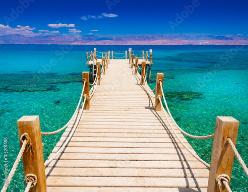 Egypt. Red sea day, wooden bridge!