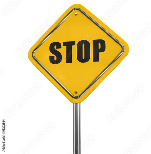 Stop sign. Image with clipping path