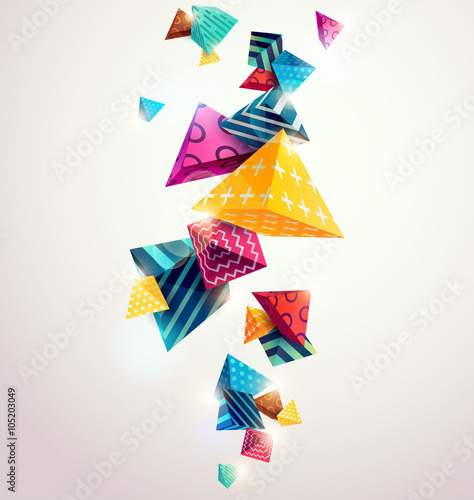 Abstract colorful background with geometric elements