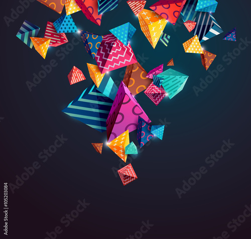 Fototapeta Naklejka Na Ścianę i Meble -  Abstract colorful background with geometric elements