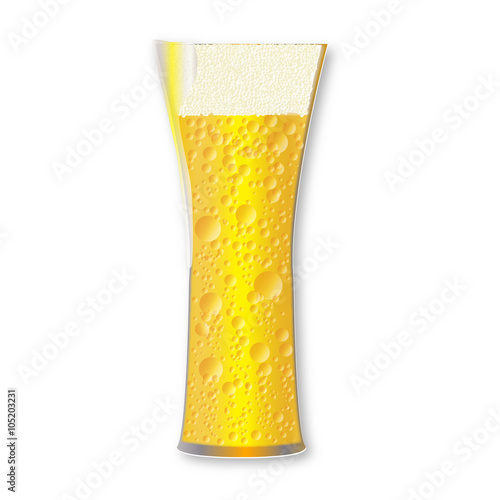 Curved Beer Glass