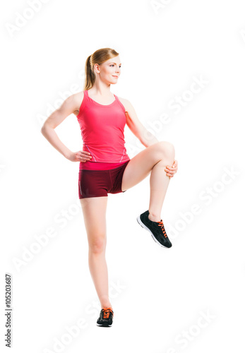 Fit, healthy and sporty woman doing an exercise