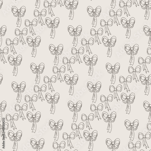 Seamless pattern with bows.