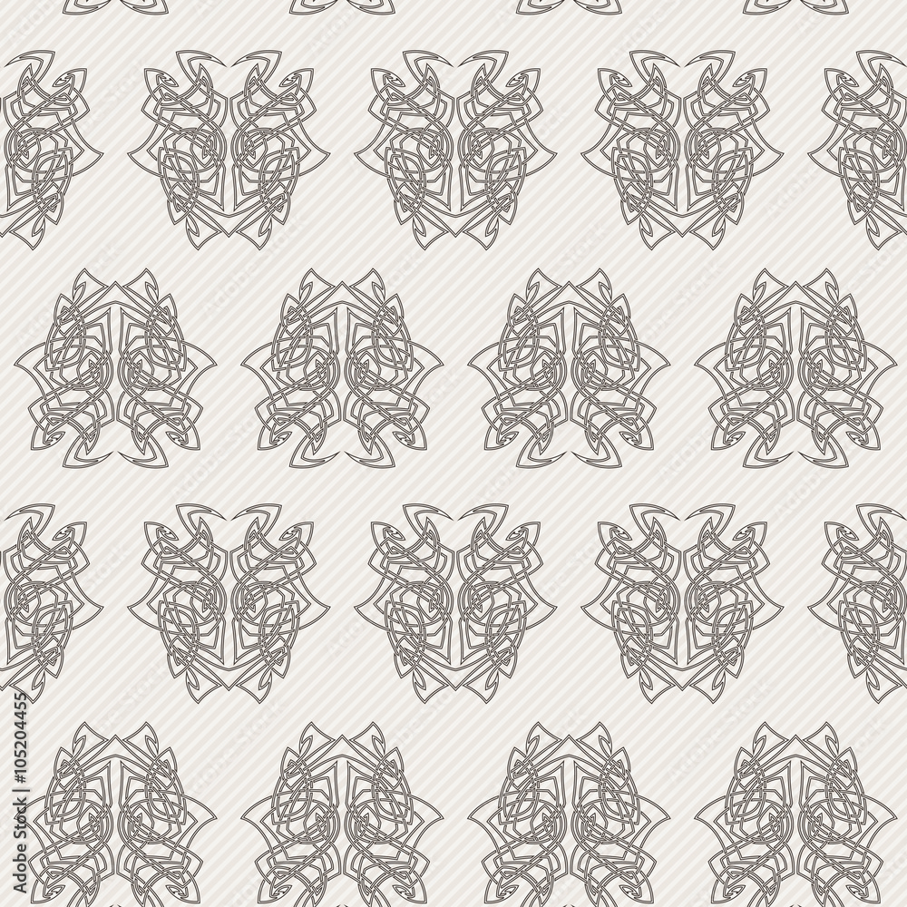 Elegant difficult curled ornamental gothic tattoo seamless pattern. Celtic style. Maori. Elegant difficult curled ornamental gothic tattoo seamless pattern. Celtic style. Maori.