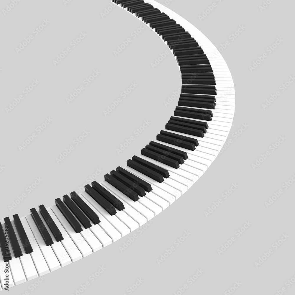 Naklejka premium black and white piano keyboard