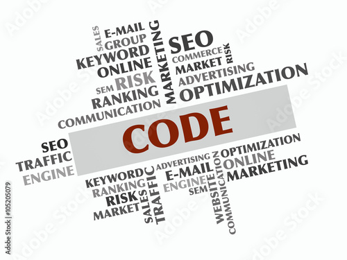 Code word cloud, Business concept