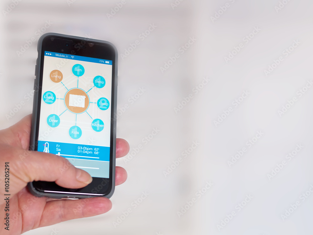 Fototapeta premium Smart Home Device - House Control temperature