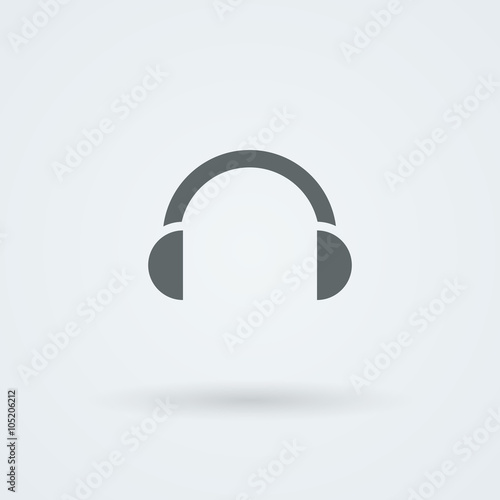 Minimalistic Vector icon big headphones