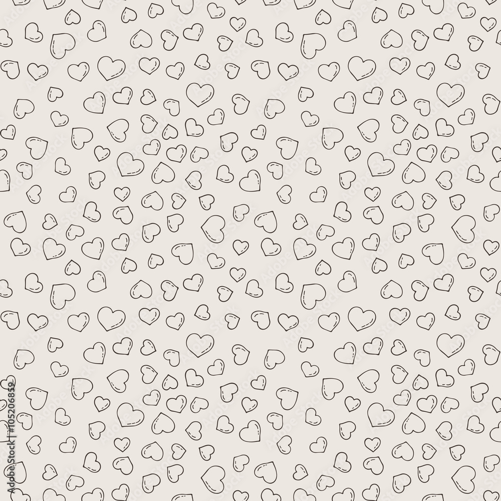 Fun seamless love heart background. Fun seamless love heart background.