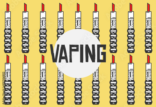 electronic cigarette on color background vaping