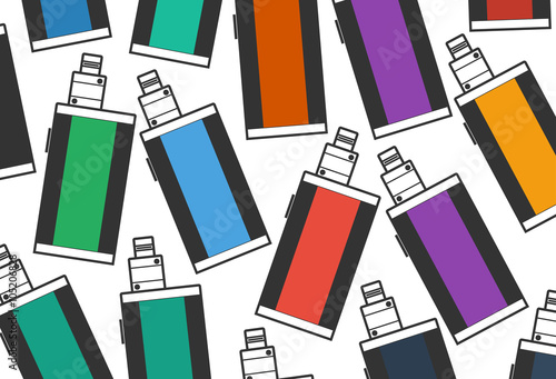 electronic cigarette on color background vaping