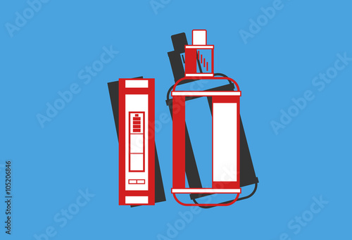 electronic cigarette on color background vaping