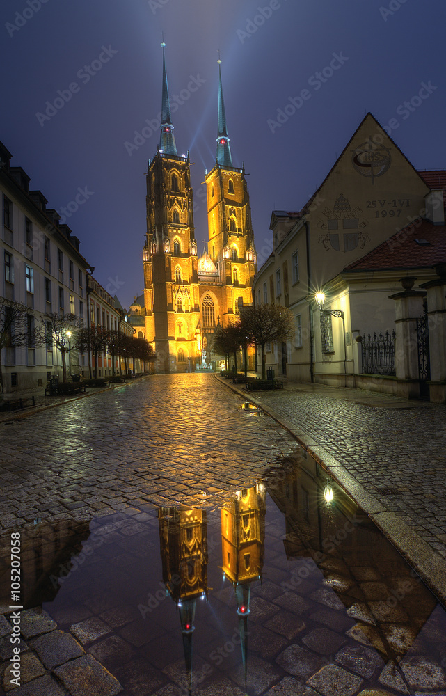 Fototapeta premium Katedra na Ostrowie Tumskim Wrocław,Polska.