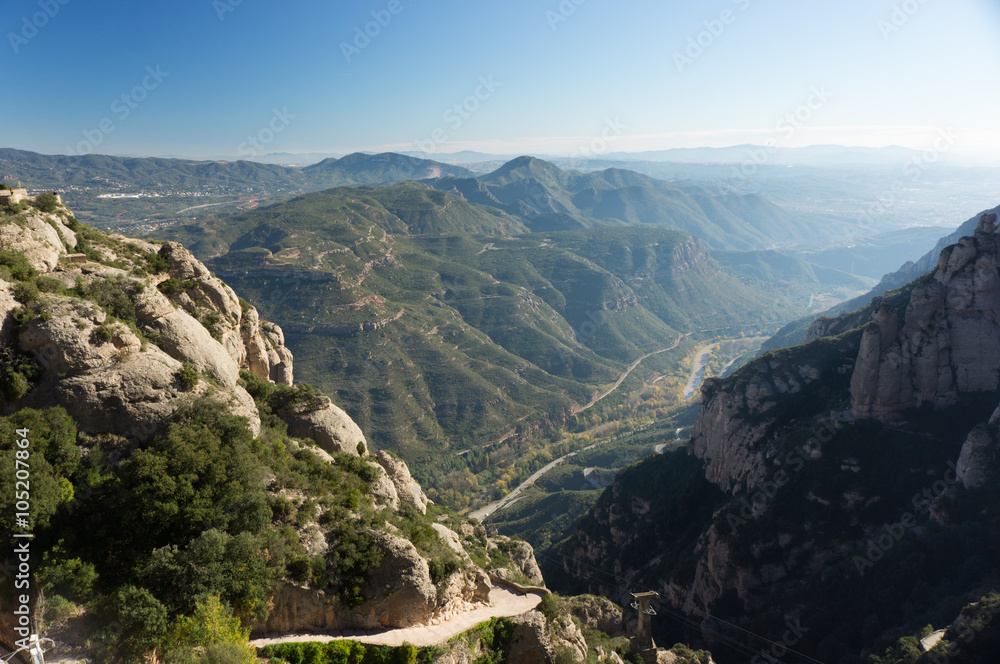 Obraz premium Canyons of mountains in Catalonia