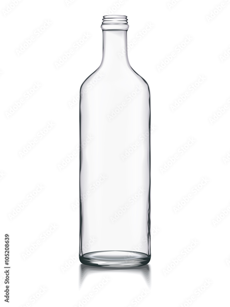 Empty Glass Bottle Mock-up Change Color