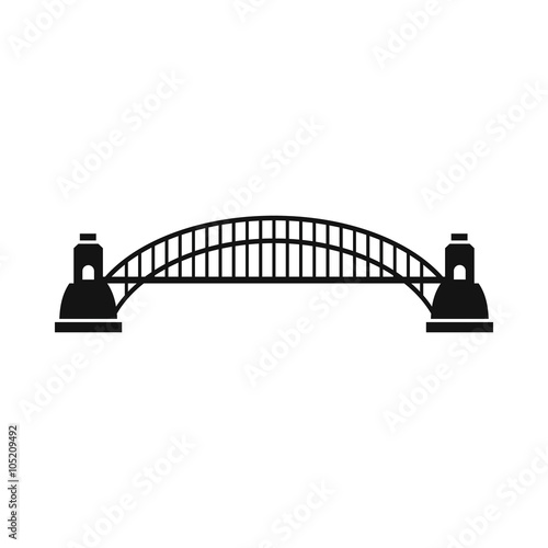 Sydney Harbour Bridge icon, simple style