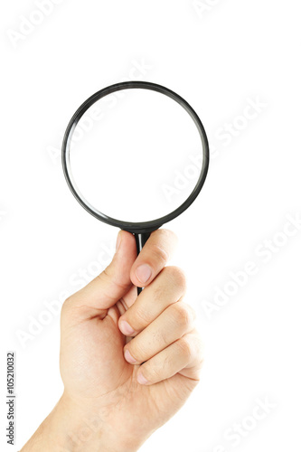 Magnifying glass isolated on a white