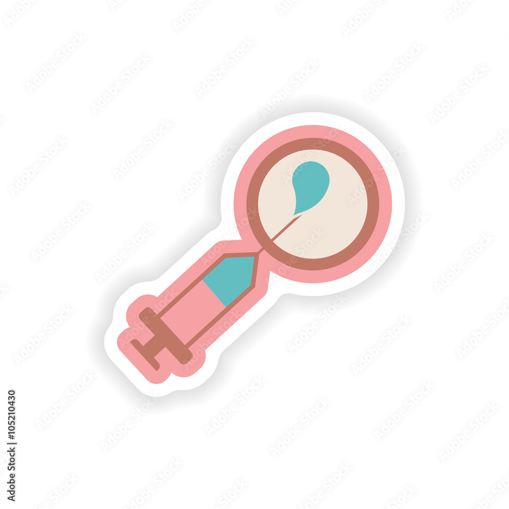 paper sticker on white background artificial insemination paper sticker on white background artificial insemination