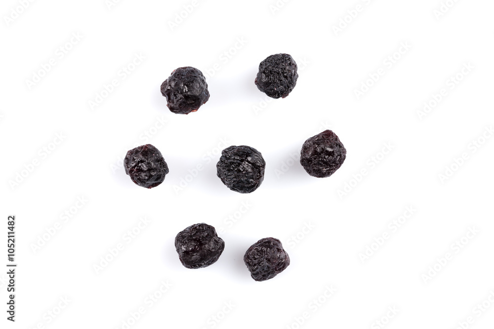 Dried blueberries on white background Stock Photo Adobe Stock