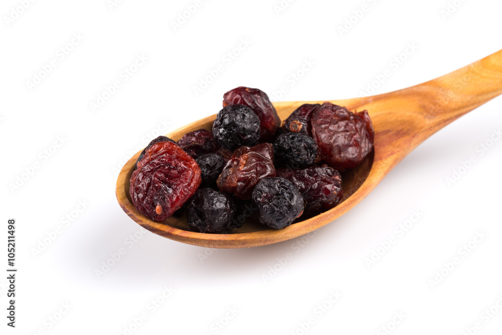 Dried cranberries, cherries and blueberries Dried cranberries, cherries and blueberries
