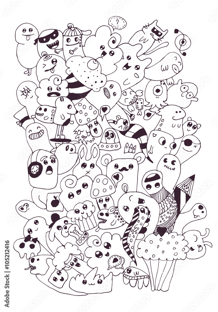 Obraz premium Funny doodle vector 