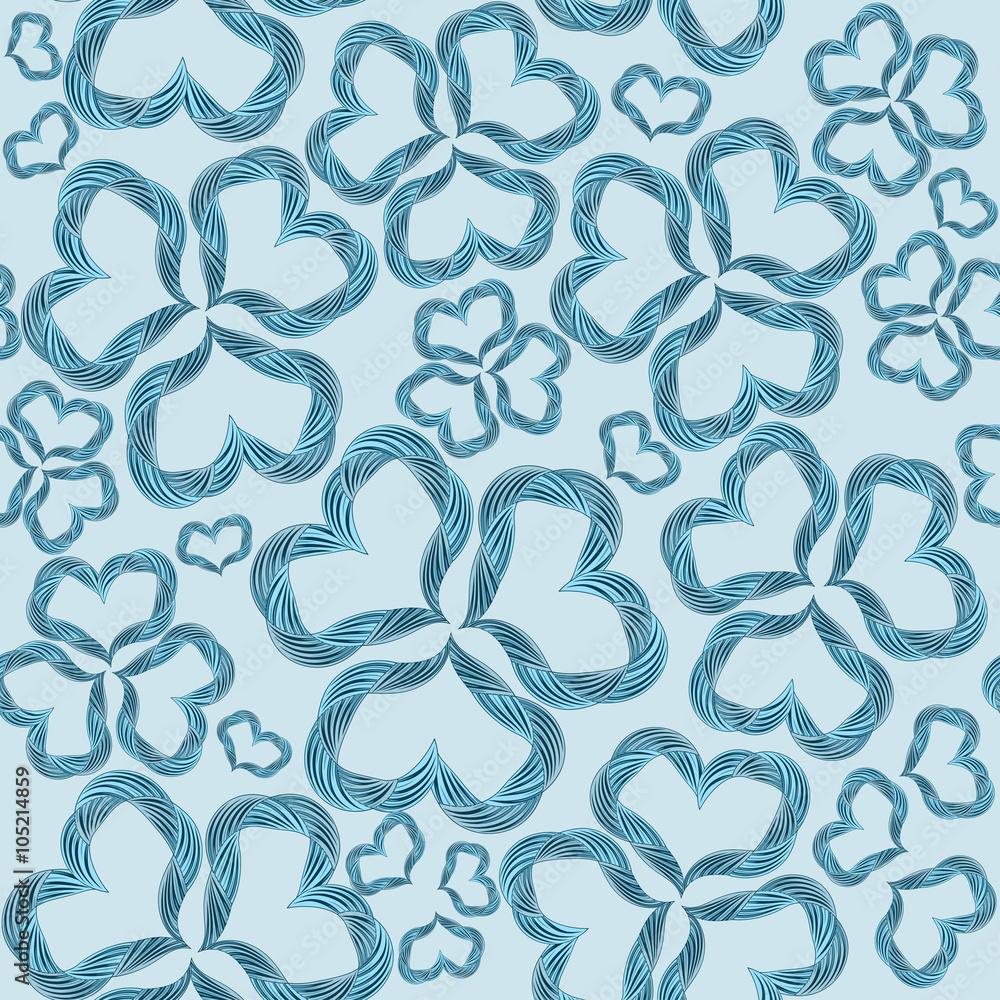 Seamless abstract heart flowers pattern can be used as wallpaper Seamless abstract heart flowers pattern can be used as wallpaper