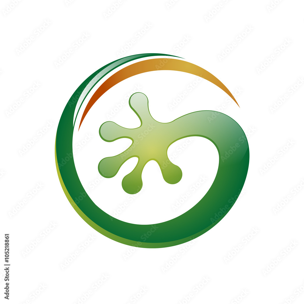 Naklejka premium G - Gecko Lizard Awesome Icon Template