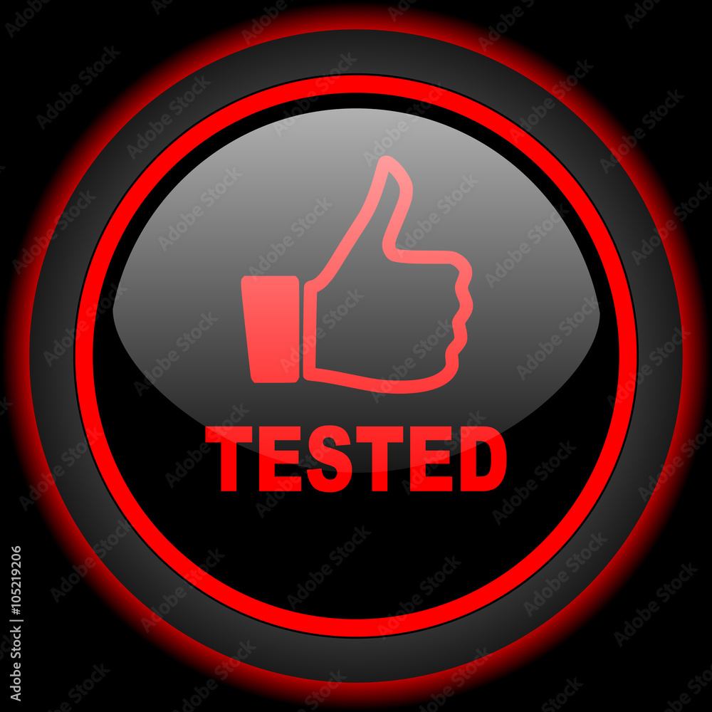 tested black and red glossy internet icon on black background tested black and red glossy internet icon on black background