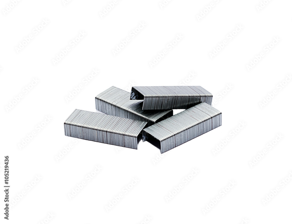 Staples wires. Isolated on white background with clipping path a Staples wires. Isolated on white background with clipping path a
