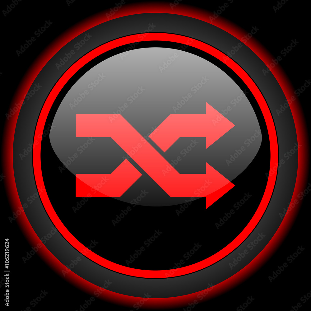 aleatory black and red glossy internet icon on black background aleatory black and red glossy internet icon on black background