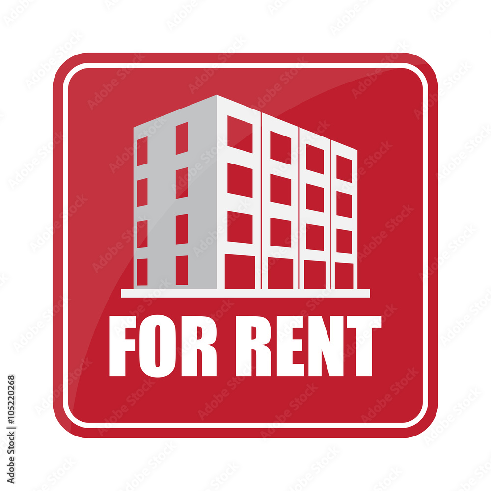 Buildings icon and office Sell, rent icon sign
