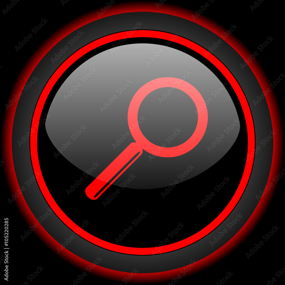 search black and red glossy internet icon on black background search black and red glossy internet icon on black background