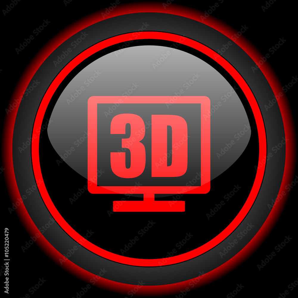 3d display black and red glossy internet icon on black background 3d display black and red glossy internet icon on black background