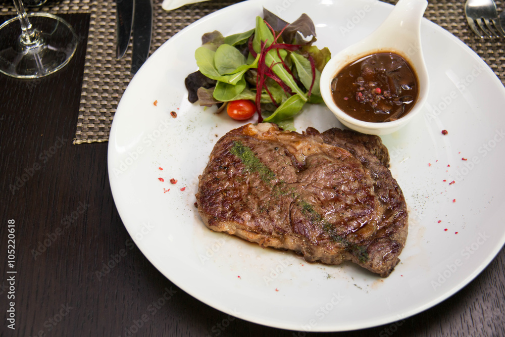 Fresh grilled beef steak