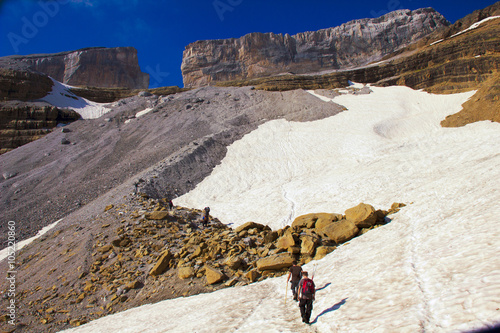 Obraz na płótnie Montée brèche roland gavarnie
