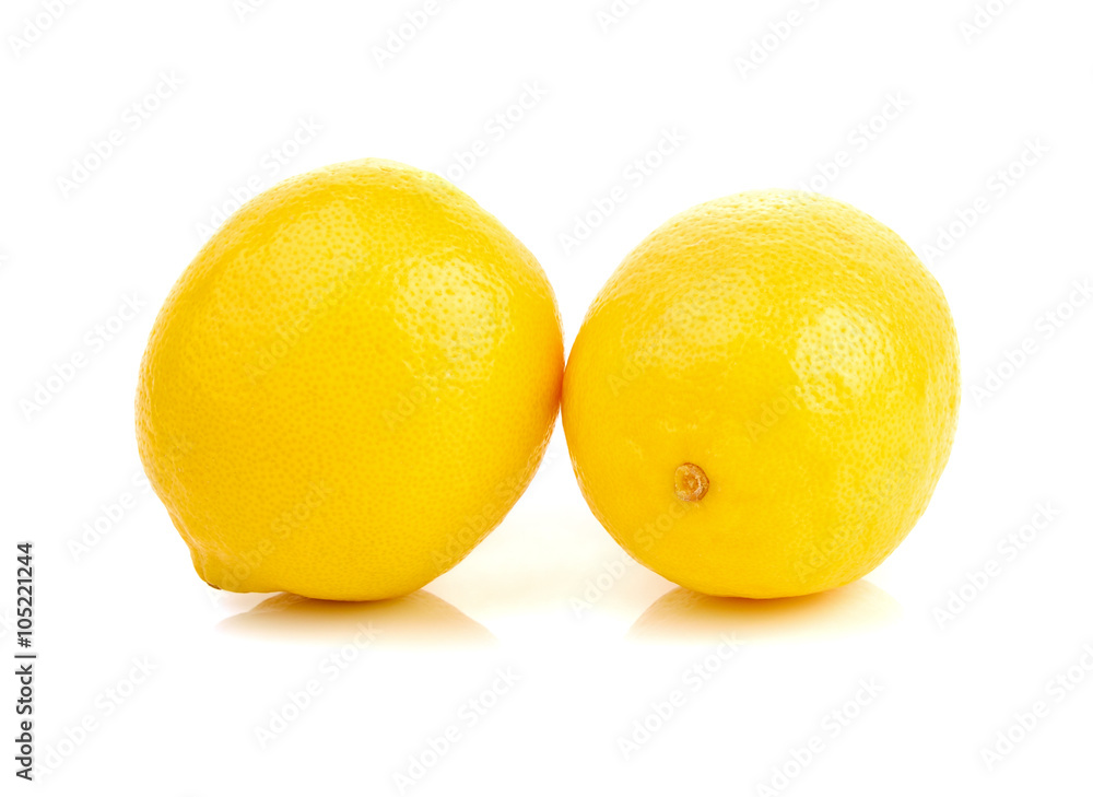Ripe lemons isolated on white background Ripe lemons isolated on white background