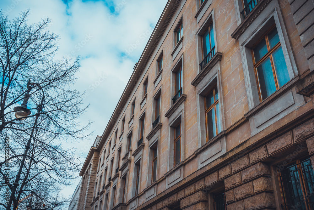 Naklejka premium Apartments with flat arch windows