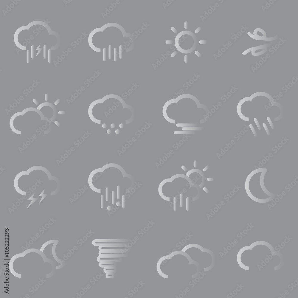 Obraz premium weather flat icons