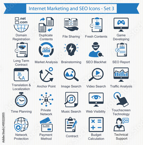 Internet Marketing and SEO Icons - Set 3