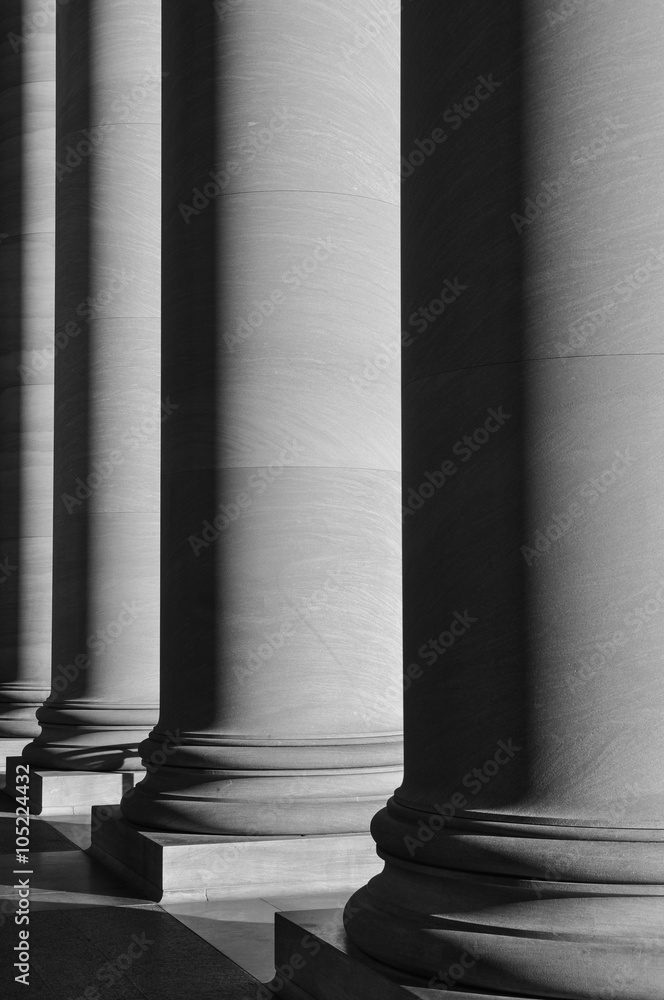 Black and White Pillars