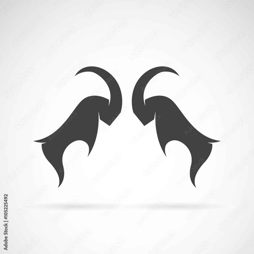 Vector image of an Sheep rams fighting on white background Vector image of an Sheep rams fighting on white background