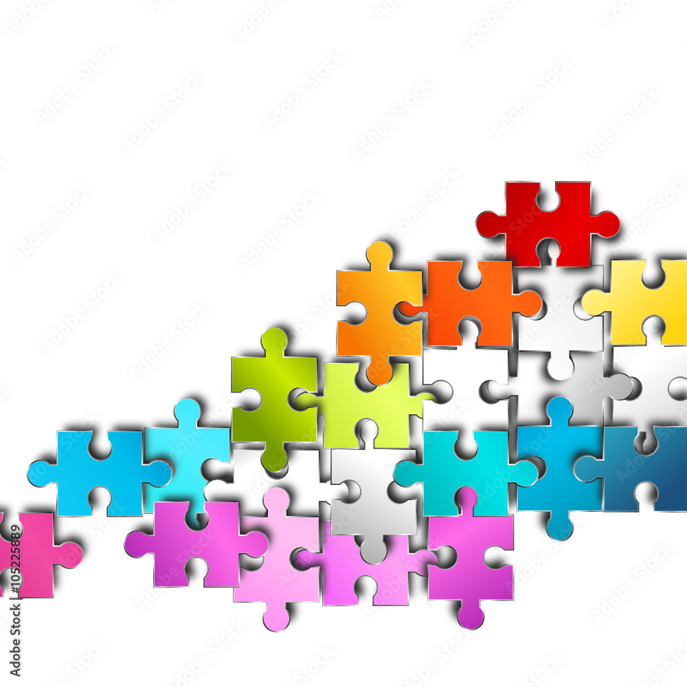 puzzle Hintergrund bunt regenbogen verbindung Stock Vector | Adobe Stock