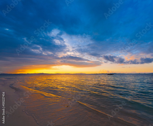 Philippines, tropical sea background sunset 1!