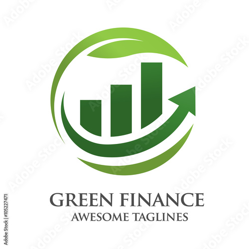green finance logo design 