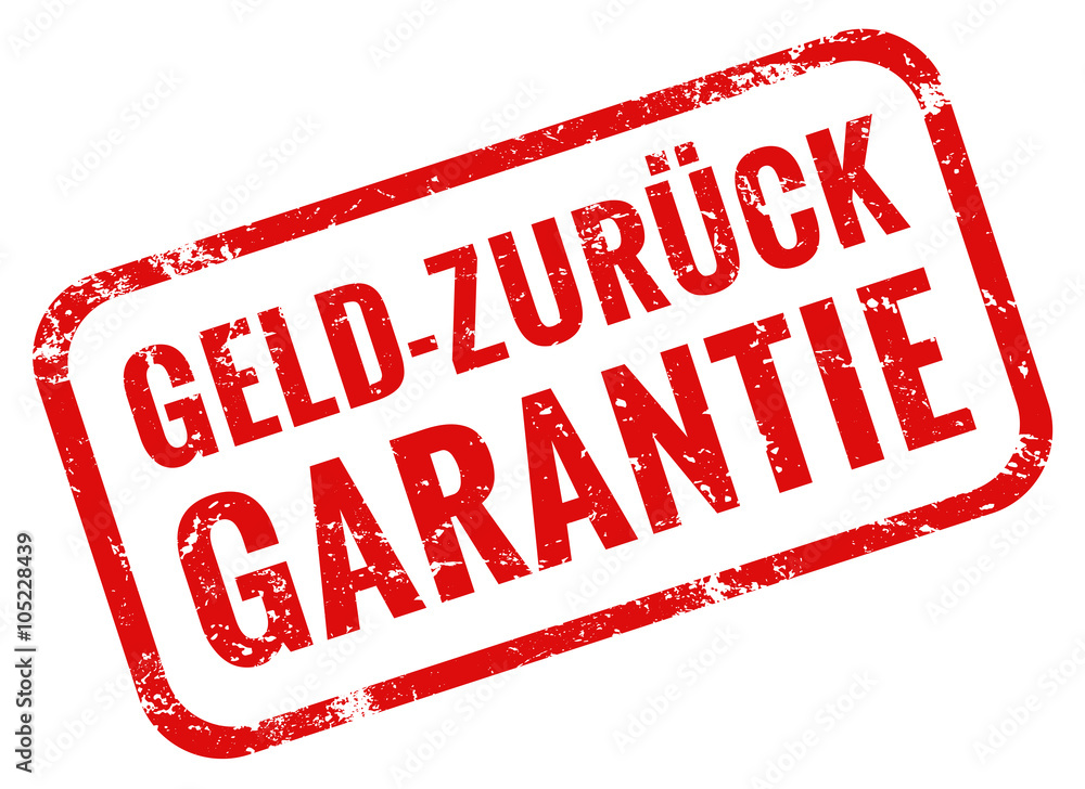Geld zurück garantie stempel rot Adobe Stock