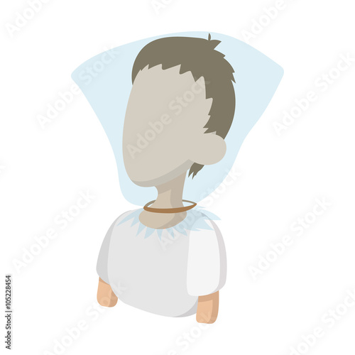 A man with a plastic bag over his head icon