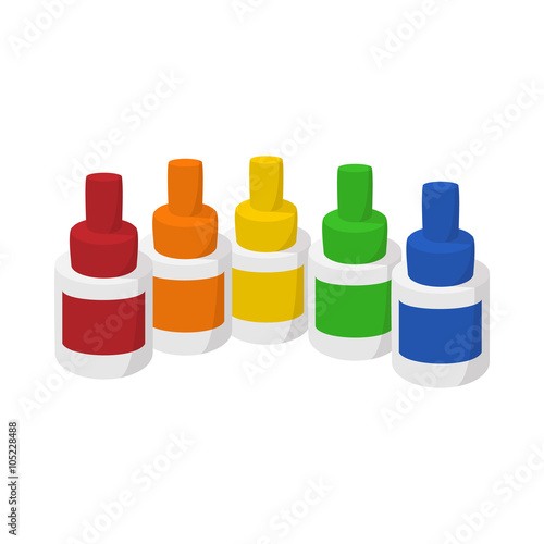 Bottles of flavor for electronic cigarette icon