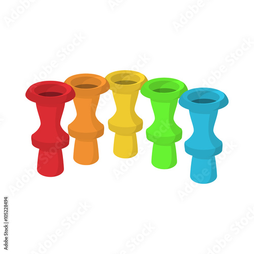 Colorful mouthpiece icon, cartoon style