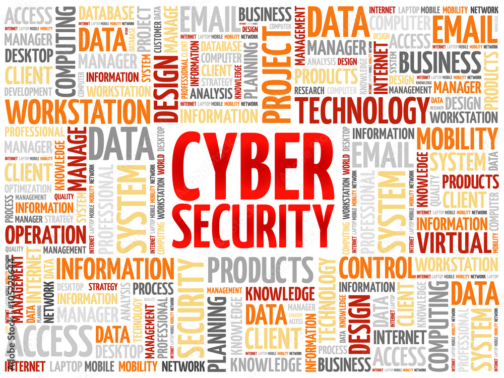 Fototapeta premium Cyber Security word cloud concept